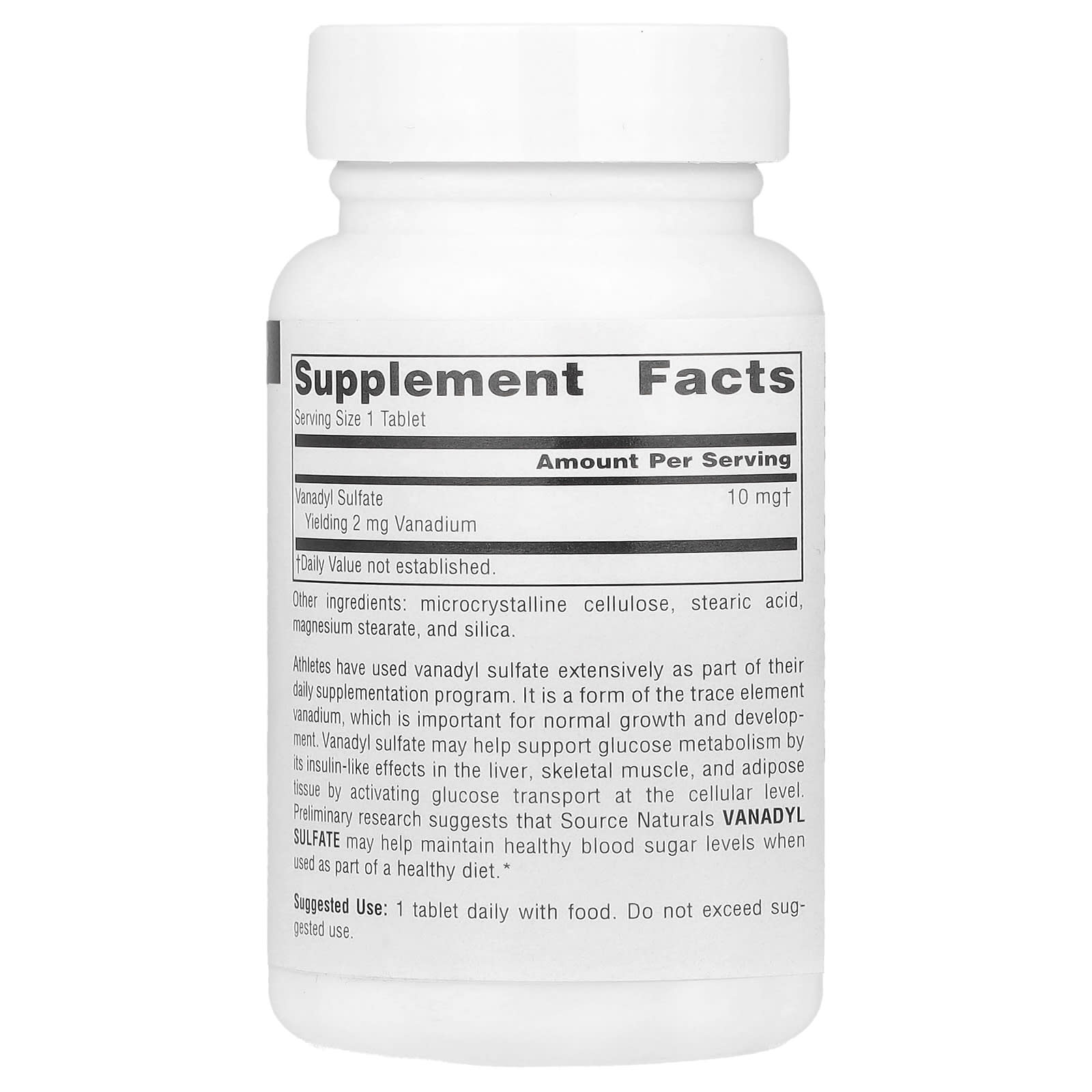 Source Naturals, Vanadyl Sulfate, 10 mg, 100 Tablets - Image 2