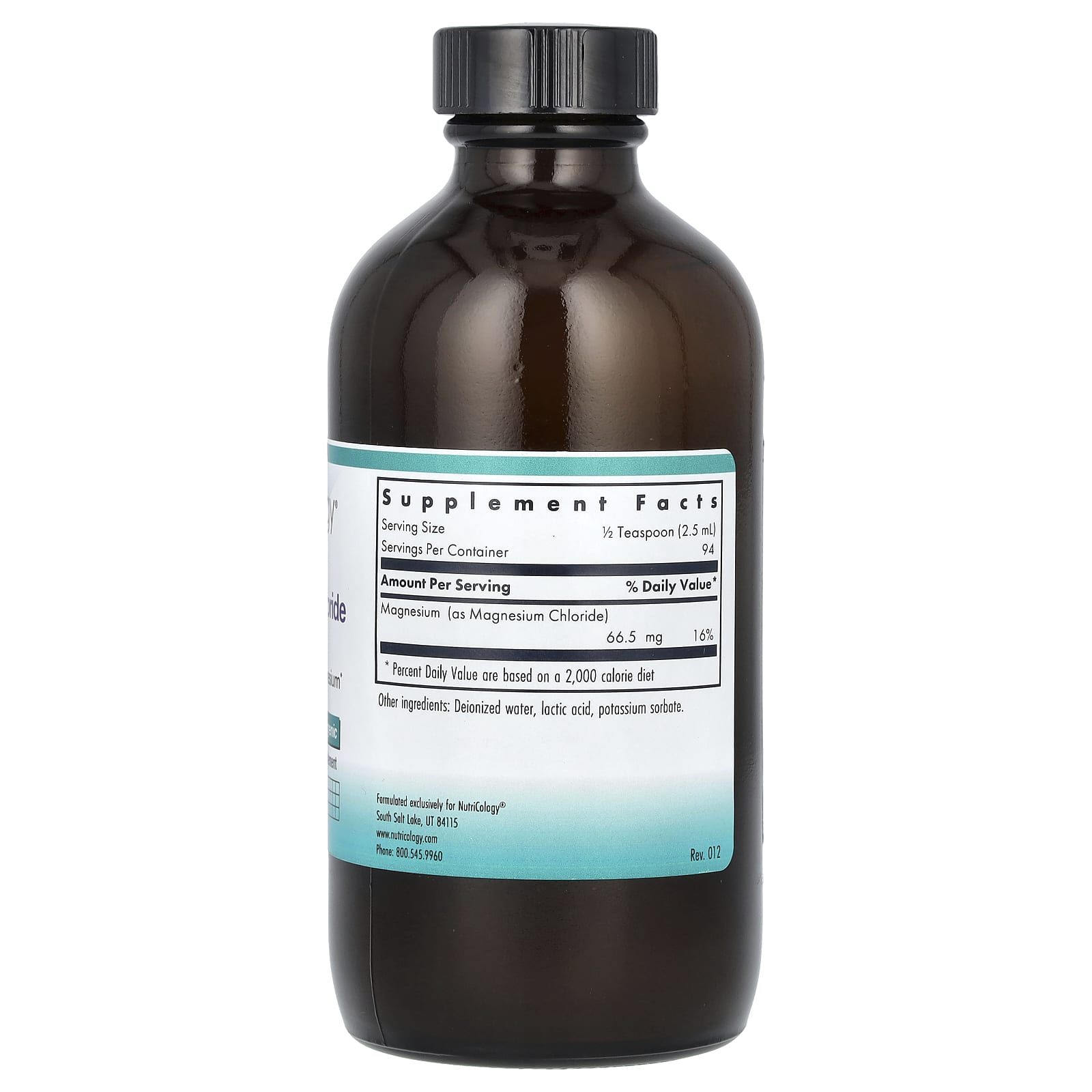 Nutricology, Magnesium Chloride Liquid, 8 fl oz (236 ml) - Image 2