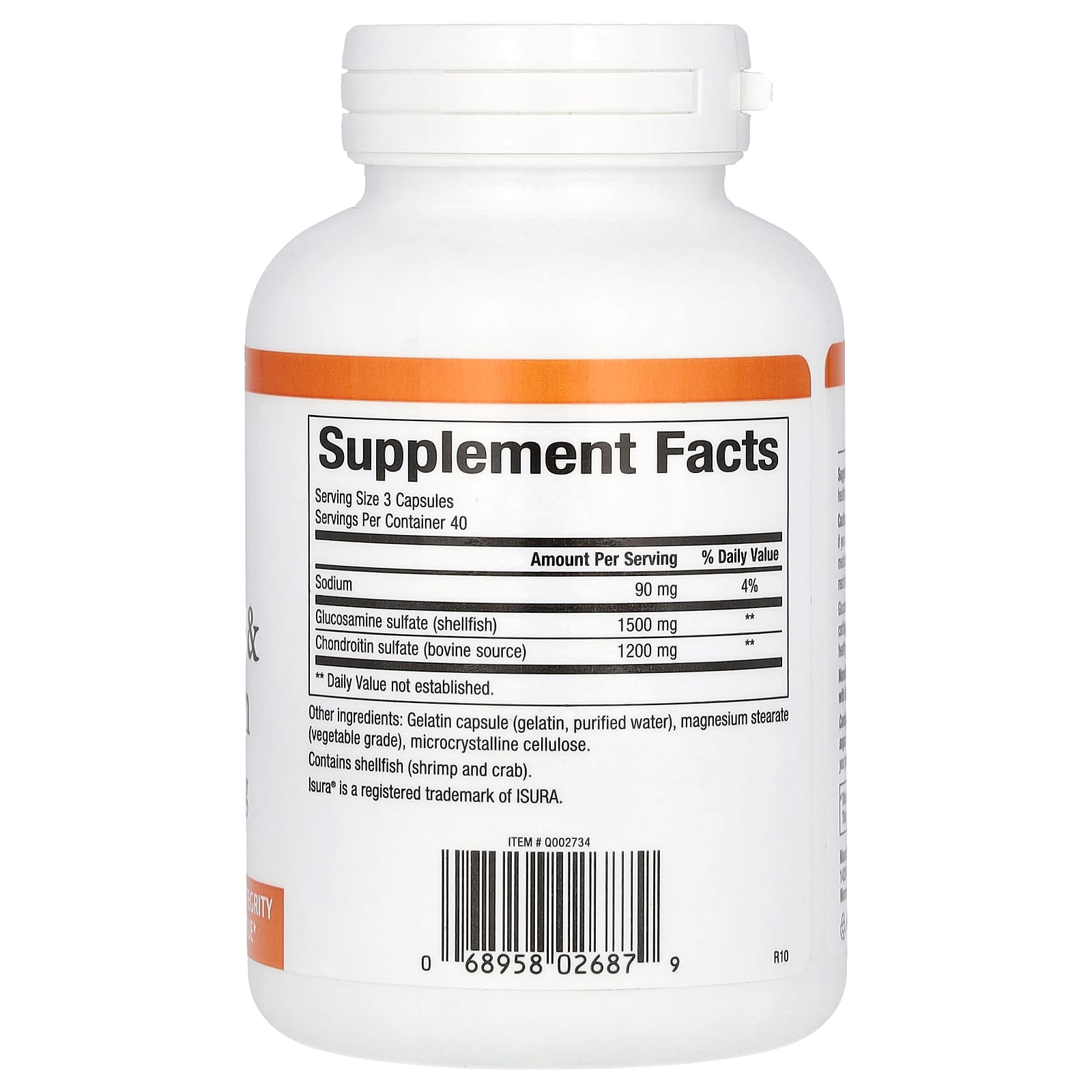 Natural Factors, Glucosamine & Chondroitin, 120 Capsules - Image 2