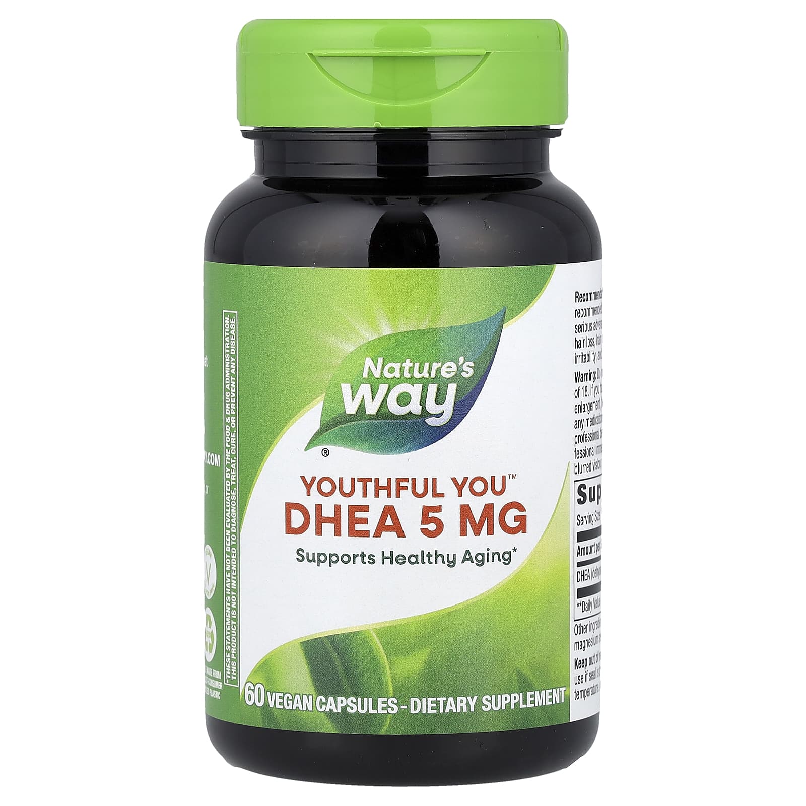 Nature's Way, Youthful You™, DHEA, 5 mg, 60 Vegan Capsules - Image 1
