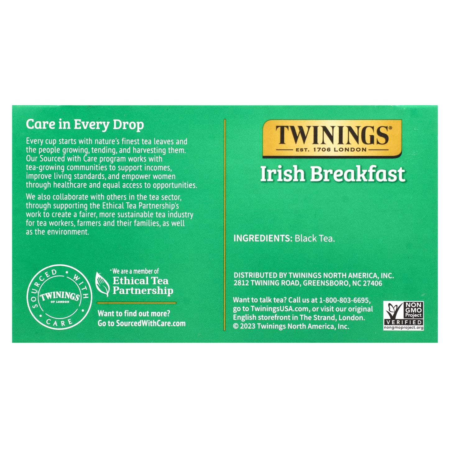Twinings, Pure Black Tea, Irish Breakfast, 50 Tea Bags, 3.53 oz (100 g) - Image 2