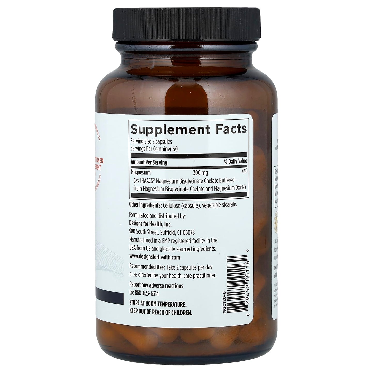 Magnesium Glycinate Complex for Optimal Energy and Health - 120 Vegan Capsules - Image 2