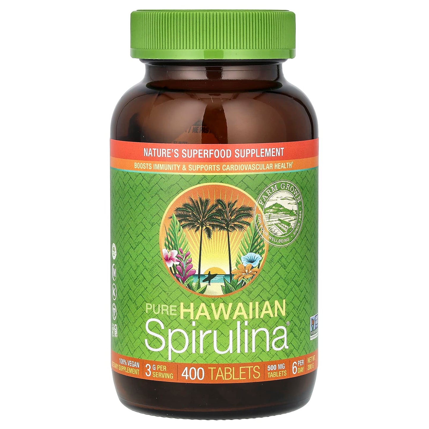 Nutrex Hawaii, Pure Hawaiian Spirulina®, 500 mg, 400 Tablets - Image 1