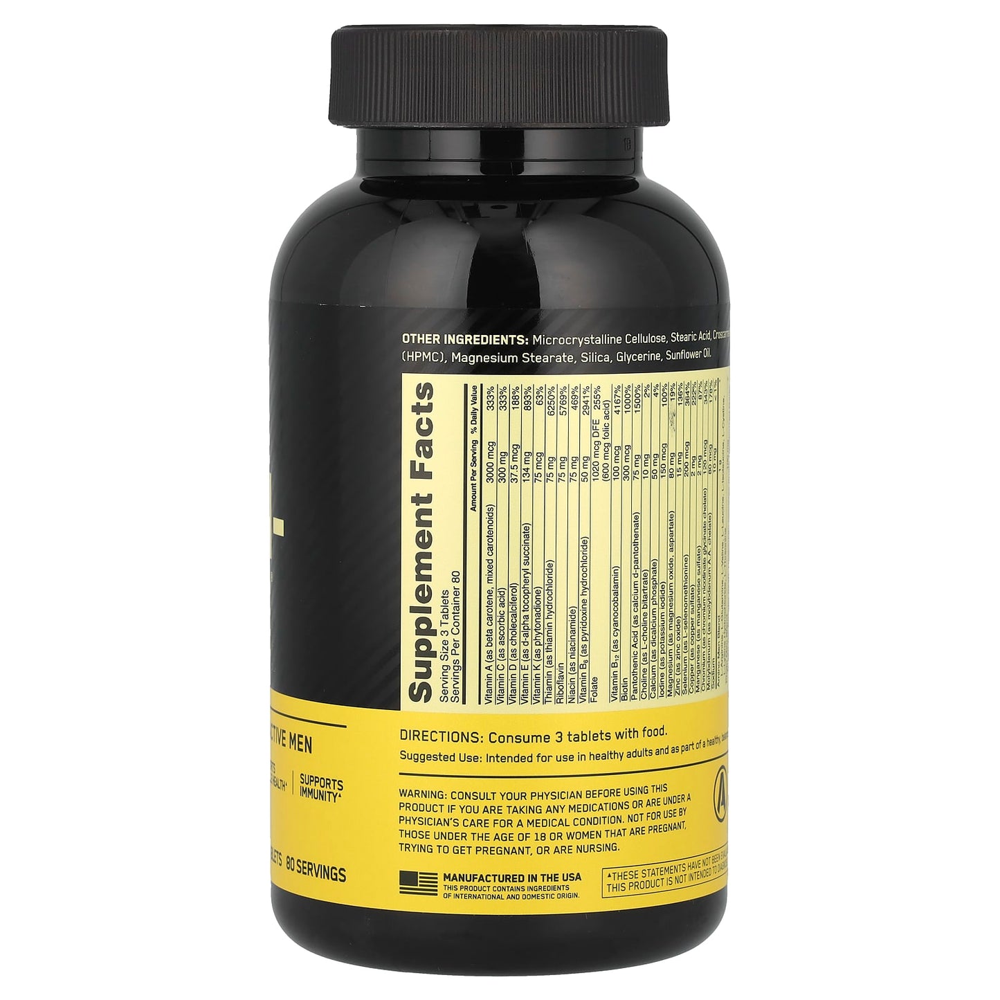 Optimum Nutrition, Opti-Men®, Multivitamin For Active Men, 240 Tablets - Image 2