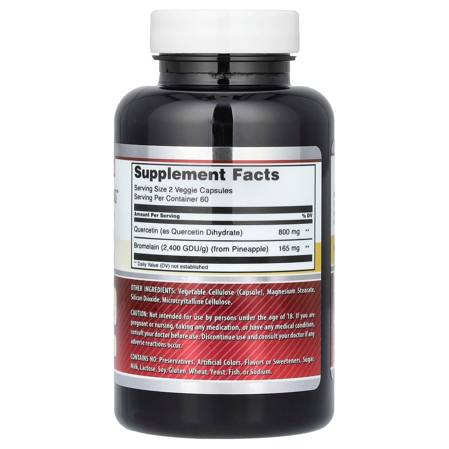 Quercetin Bromelain Supplement for Inflammation & Immunity - 120 Capsules - Image 2