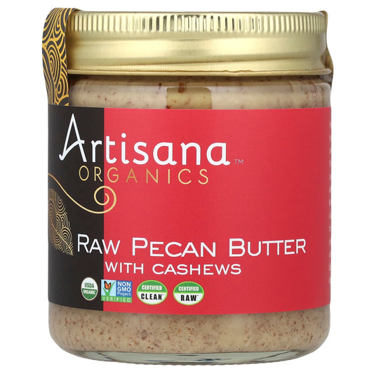 Artisana Raw Pecan Cashew Butter, USDA Organic, 8 oz, Keto Friendly - Image 1