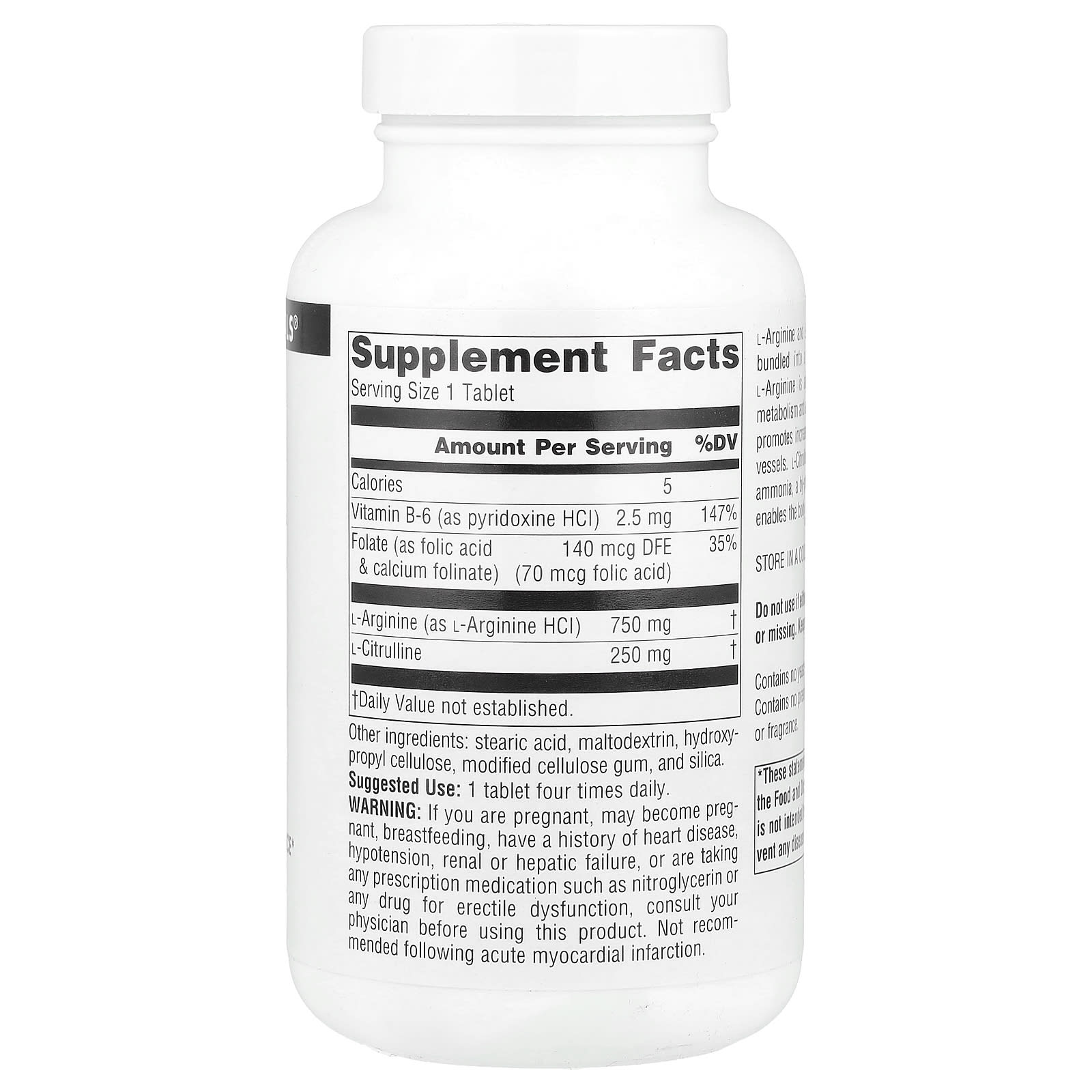 Source Naturals, L-Arginine L-Citrulline Complex, 120 Tablets - Image 2