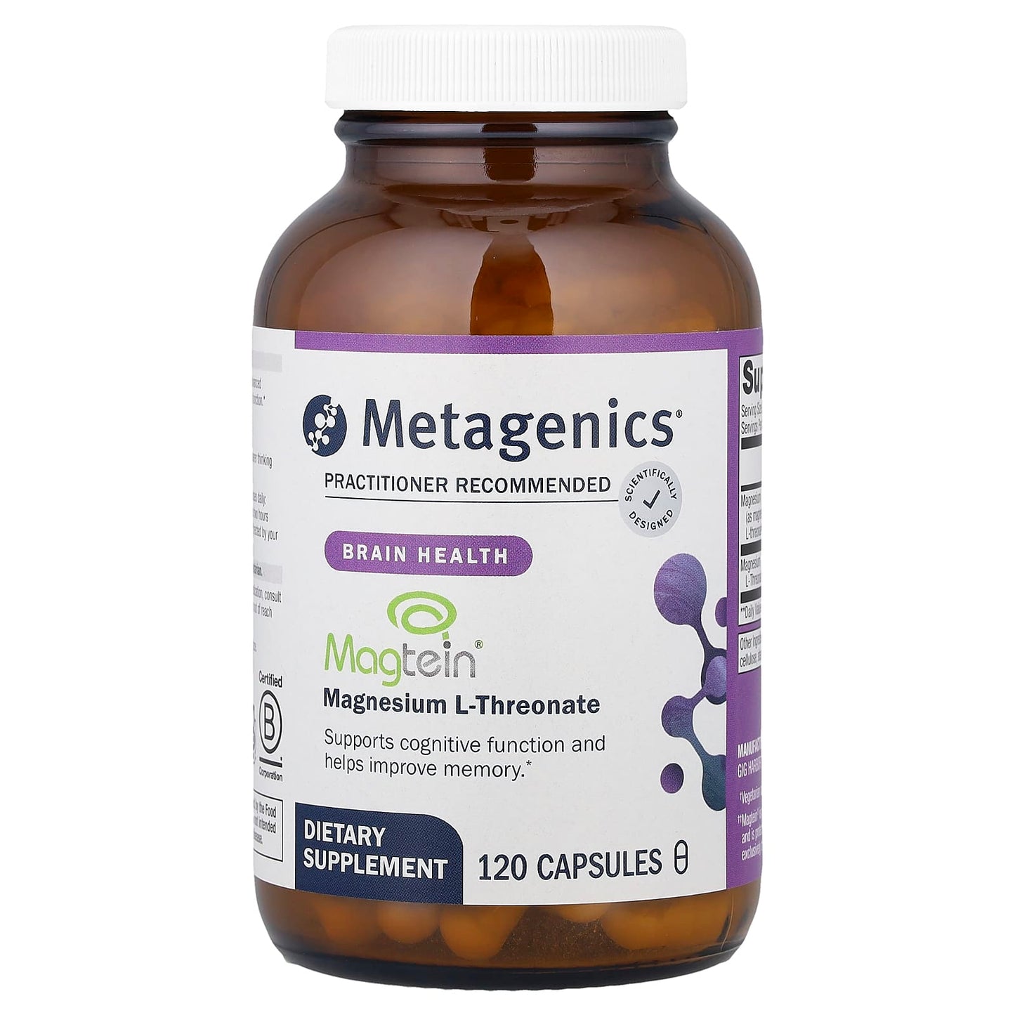 Metagenics, Magnesium L-Threonate, 120 Capsules - Image 1