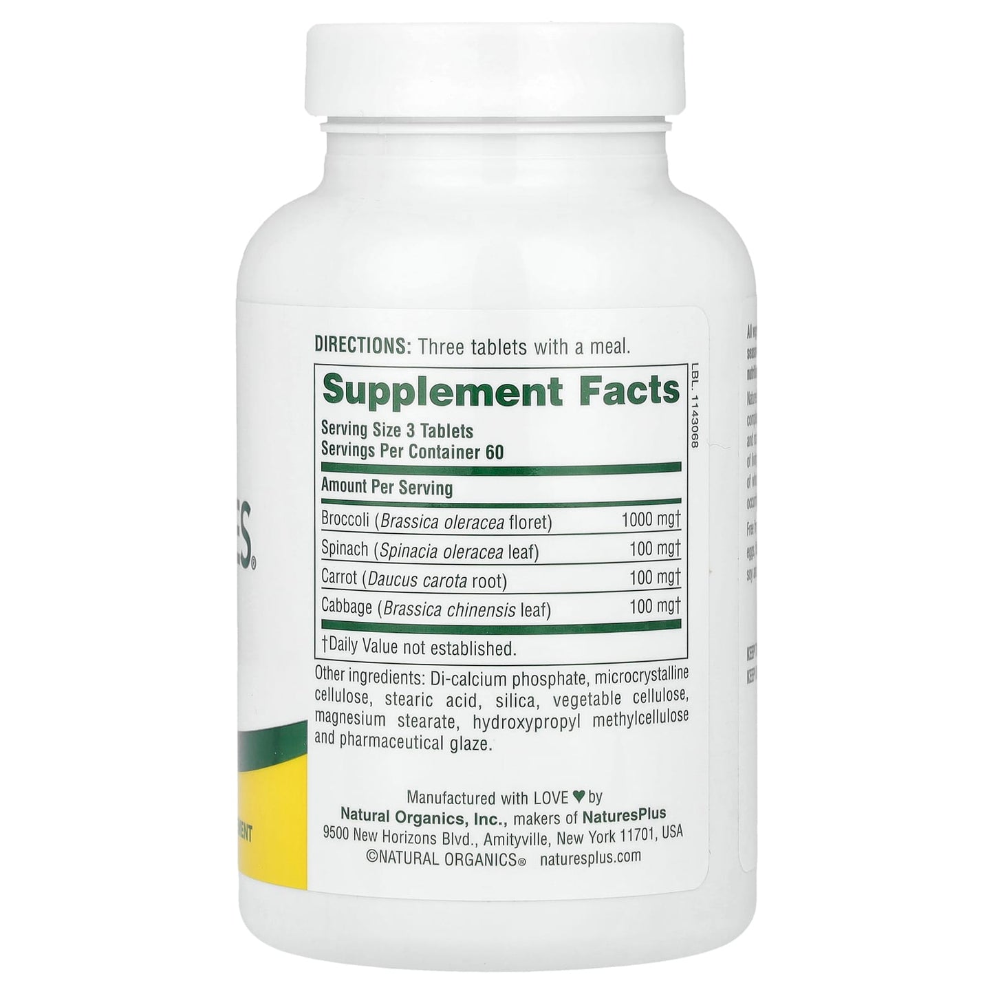 NaturesPlus, Mixed Vegetables®, Phytonutrient Complex, 180 Tablets - Image 2