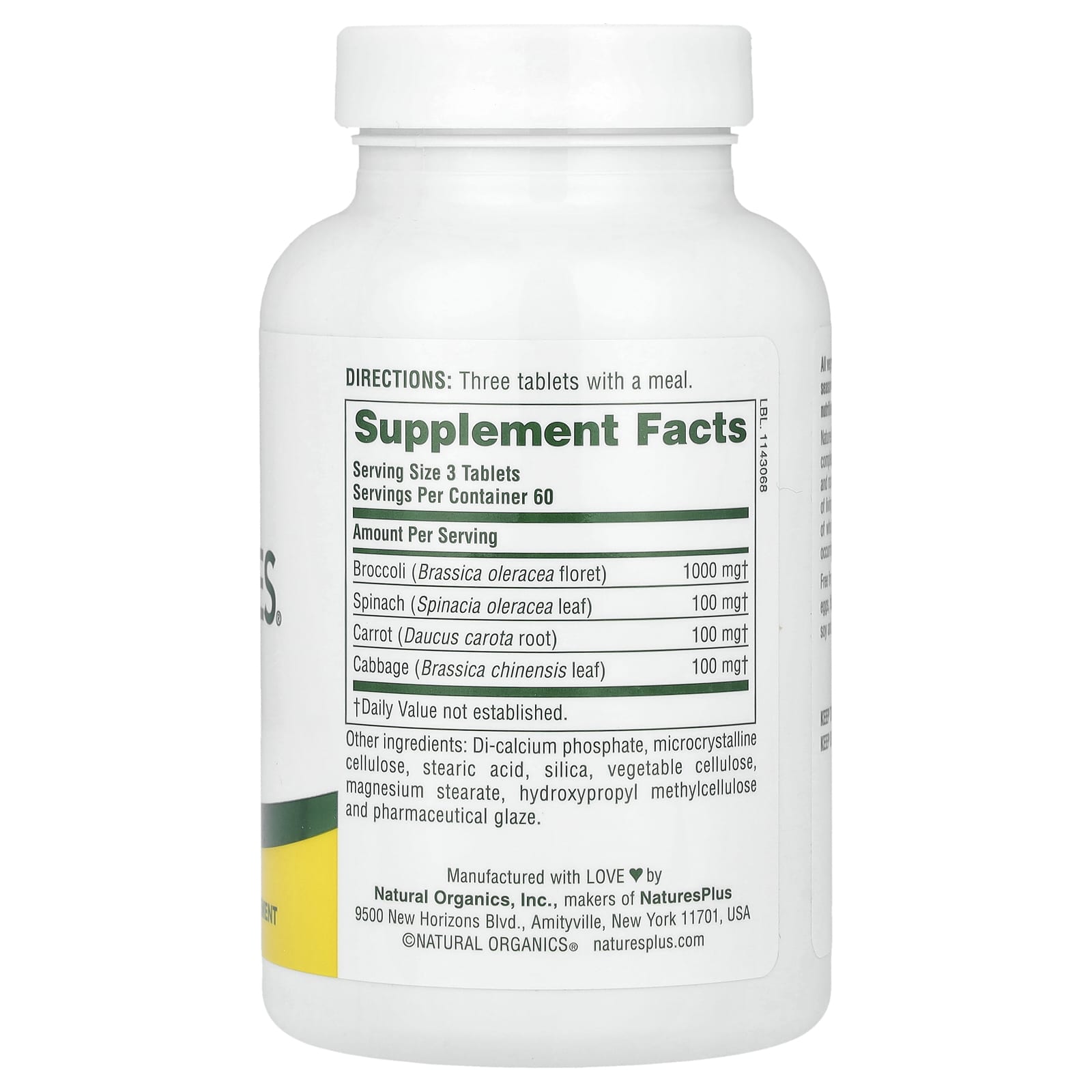NaturesPlus, Mixed Vegetables®, Phytonutrient Complex, 180 Tablets - Image 2