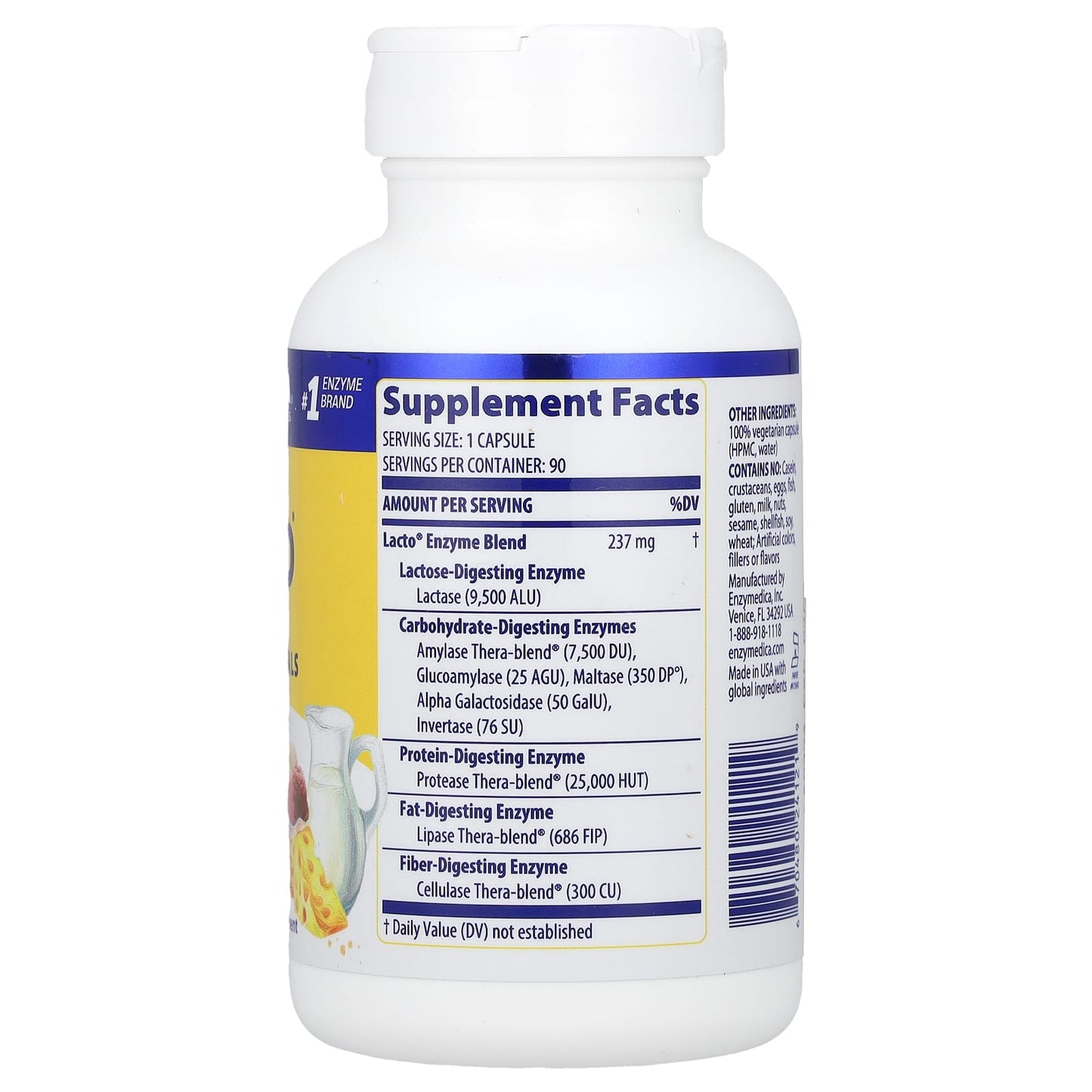 Enzymedica's Lacto® - Break Down Dairy-Heavy Meals with Maximum-Strength Enzymes - Image 2