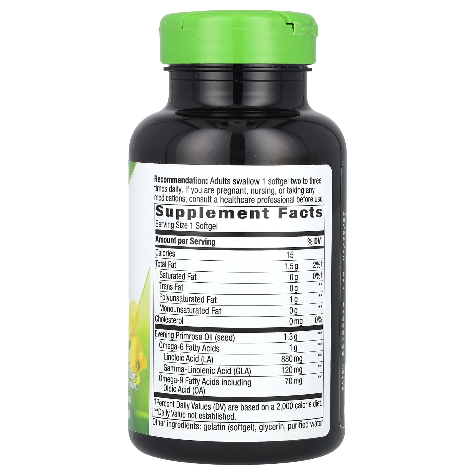 Nature's Way, Evening Primrose, 1,300 mg, 60 Softgels - Image 2
