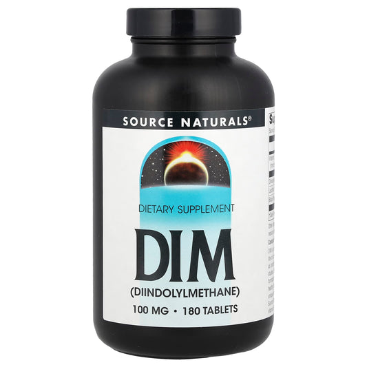 Source Naturals, DIM, 100 mg, 180 Tablets - Image 1