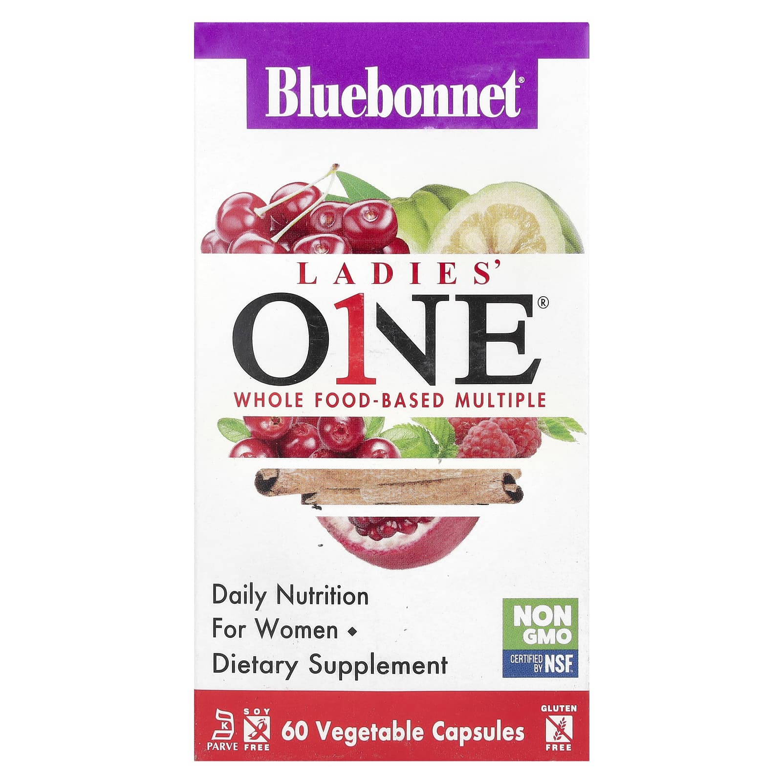 Whole Food-Based Multiple for Women by Bluebonnet Nutrition, 60 Capsules - Image 1