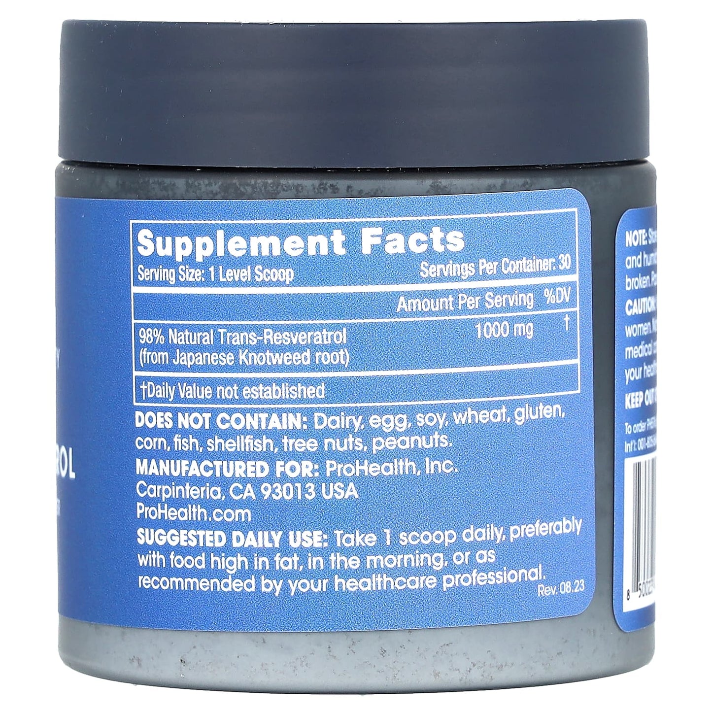ProHealth Longevity, Trans-Resveratrol, Pure Micronized Powder, 30 g - Image 2