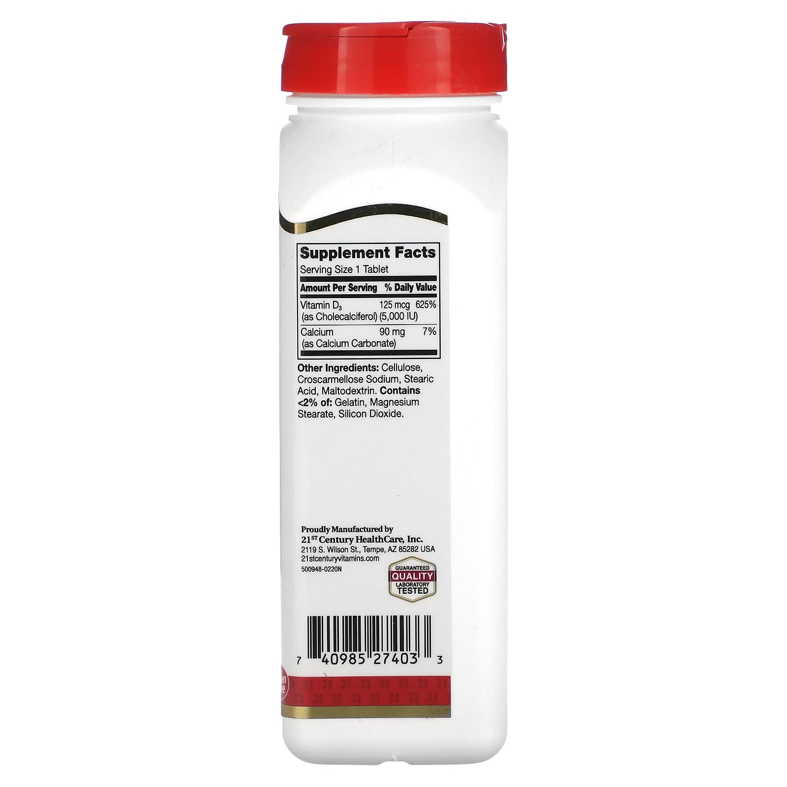 21st Century Vitamin D3 Supplement 360 Tablets - Image 2