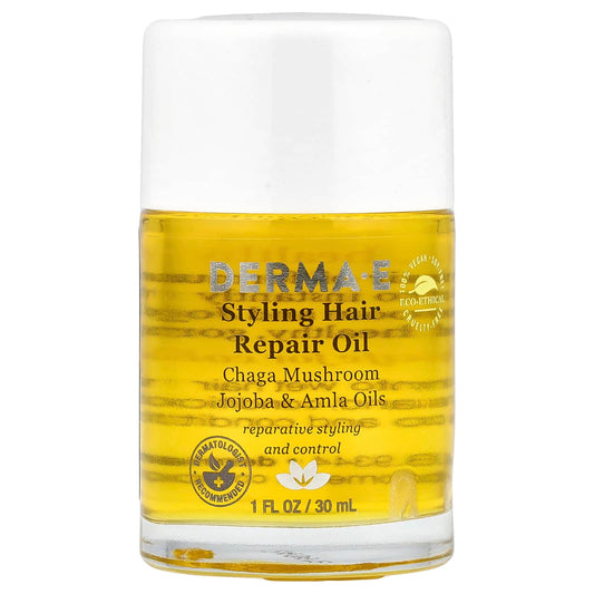 DERMA E Styling Hair Repair Oil, 1 fl oz, Vegan & Cruelty-Free - Image 1