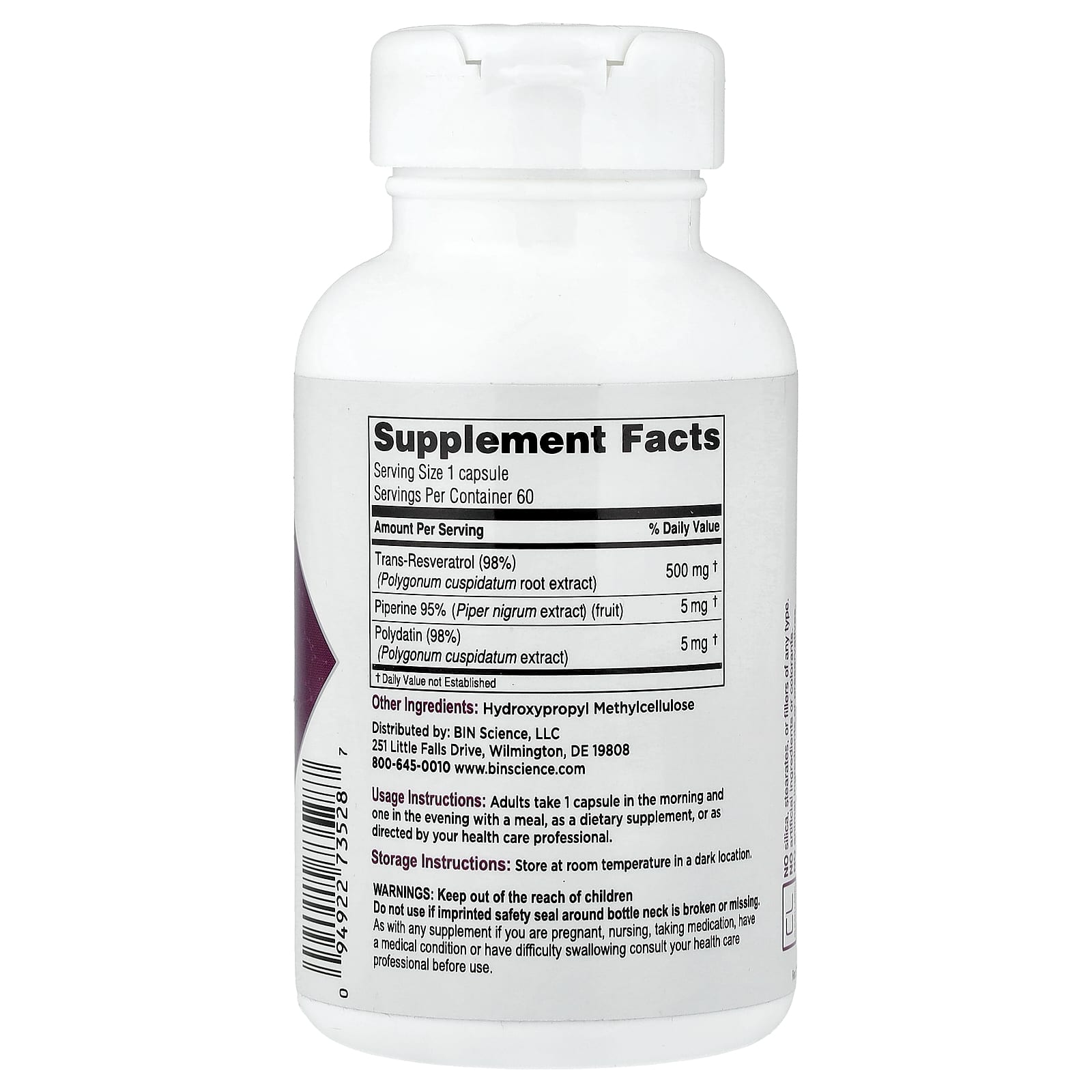 Resveratrol Supplement by Biotivia - 500 mg Transmax Capsules - Image 2