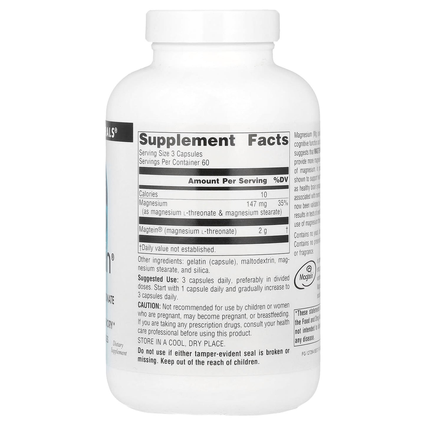 Source Naturals, Magtein®, Magnesium L-Threonate, 180 Capsules - Image 2