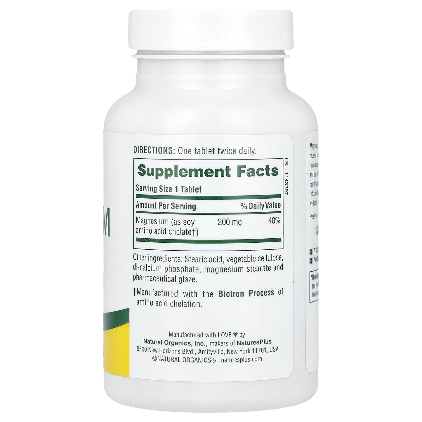NaturesPlus, Magnesium, 200 mg, 90 Tablets - Image 2