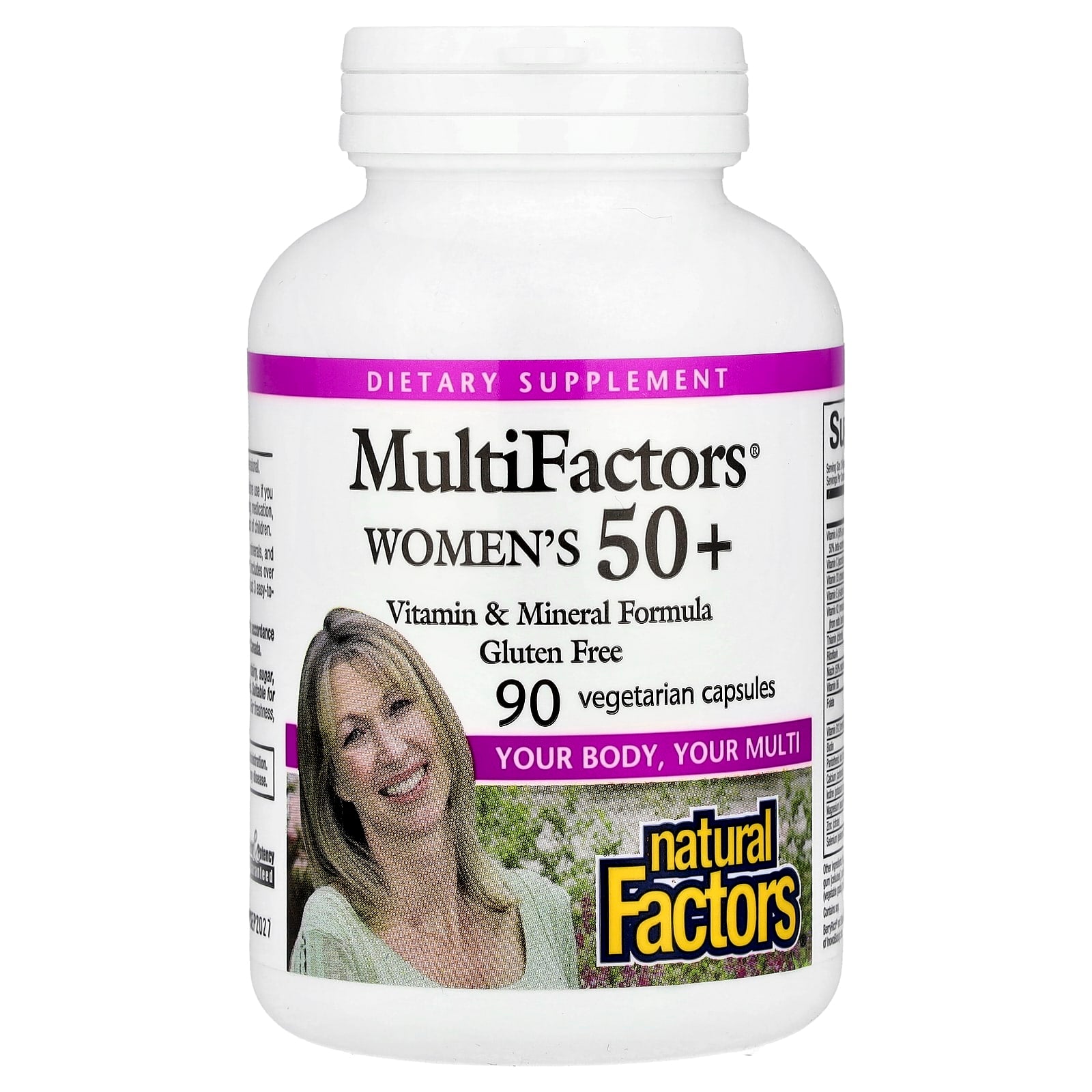 Natural Factors, MultiFactors® Women's 50+, 90 Vegetarian Capsules - Image 1