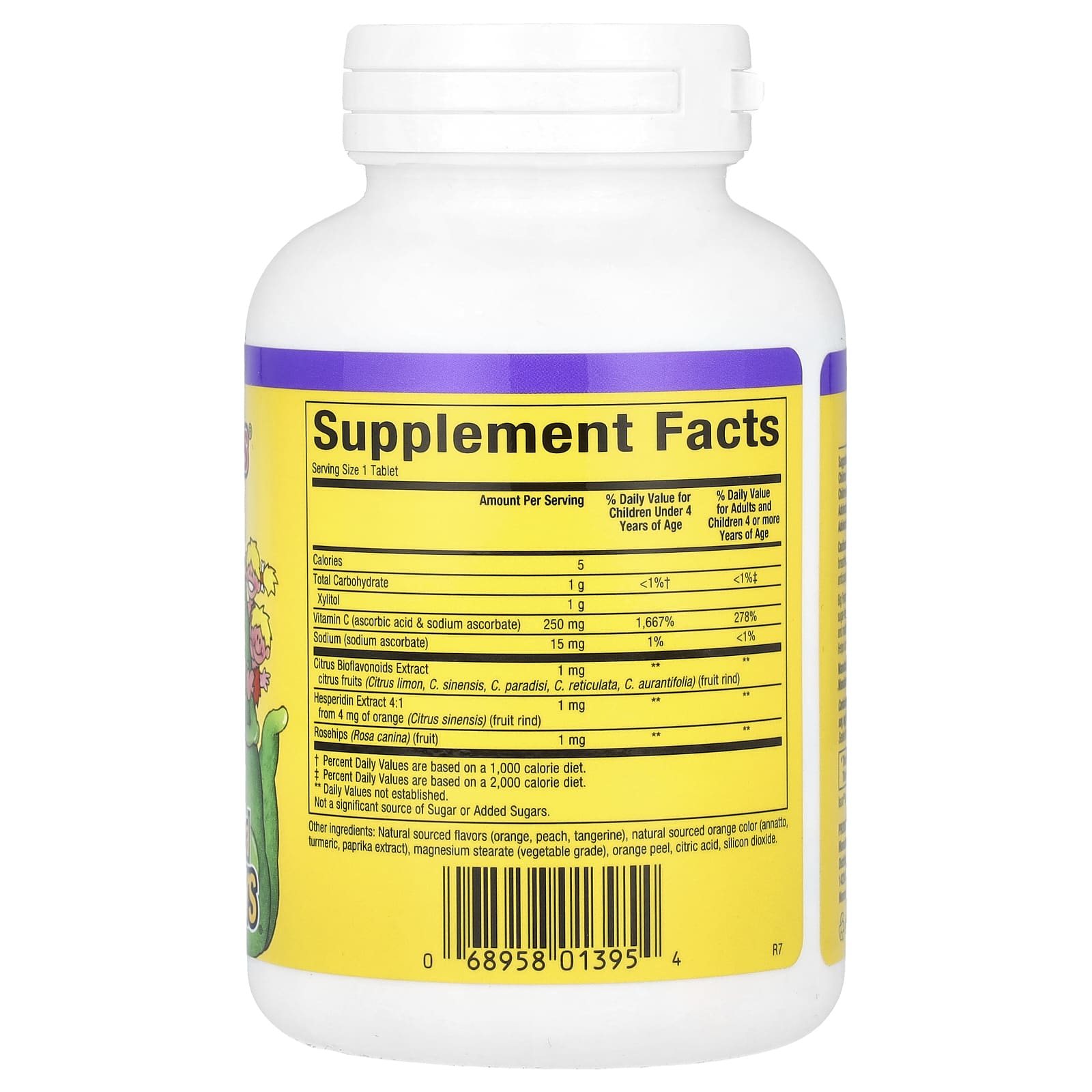 Natural Factors, Big Friends, Chewable Vitamin C, Tangy Orange, 250 mg, 90 Chewable Tablets - Image 2