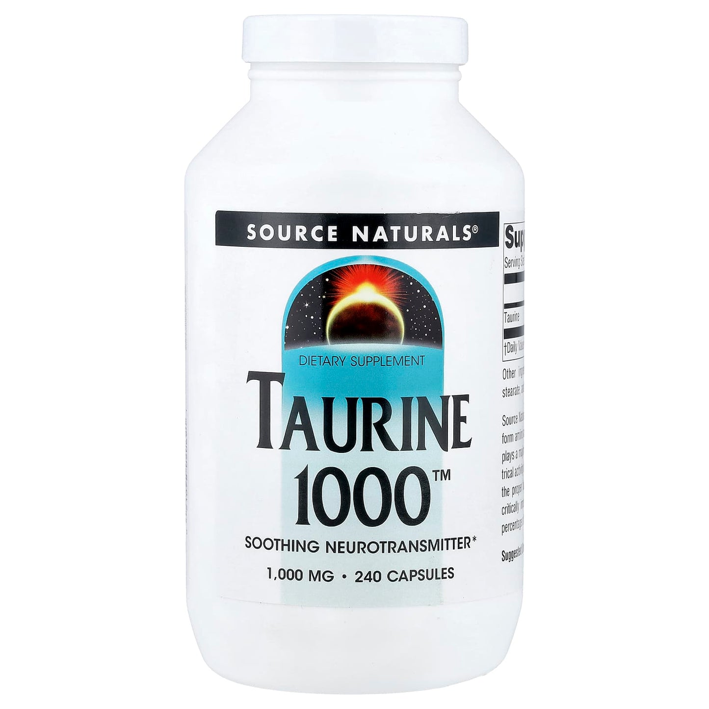 Source Naturals, Taurine 1000™, 1,000 mg, 240 Capsules