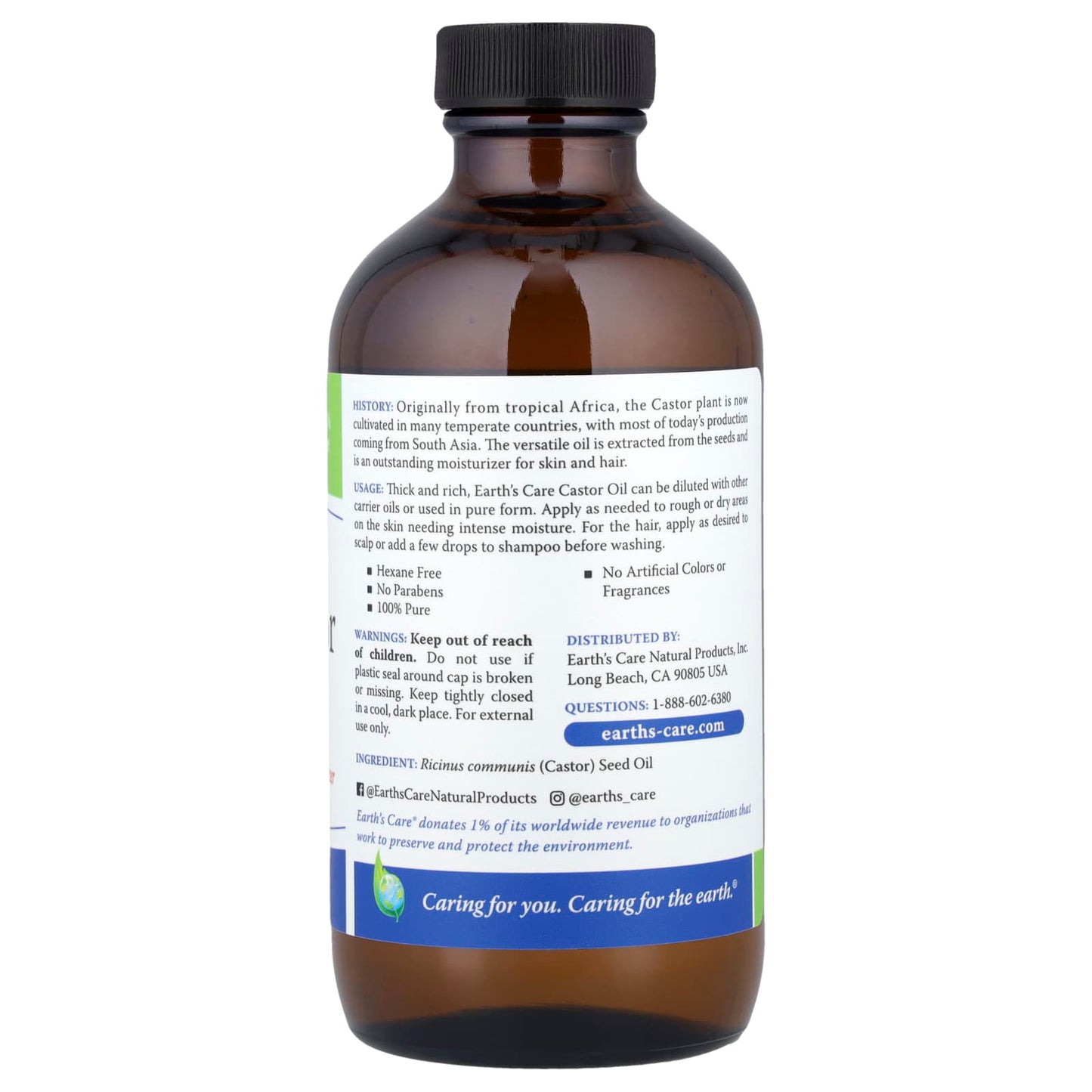 Castor Oil for Skin and Hair - 100% Pure, Hexane Free, 8 fl oz - Image 2