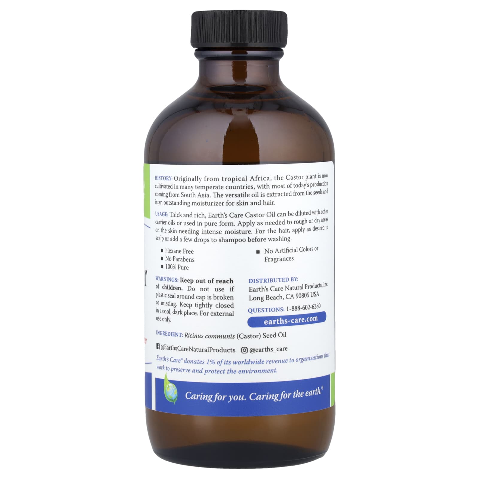 Castor Oil for Skin and Hair - 100% Pure, Hexane Free, 8 fl oz - Image 2