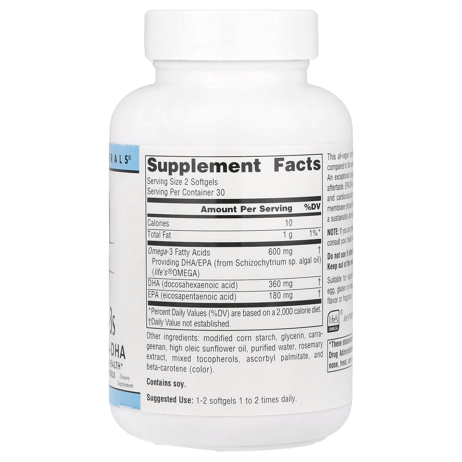 Source Naturals, Vegan Omega-3s, Non-Fish EPA-DHA, 300 mg, 60 Vegan Softgels - Image 2
