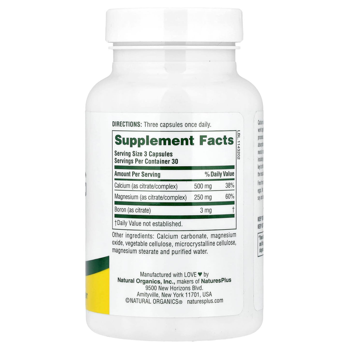 NaturesPlus, Cal/Mag Citrate, 90 Capsules - Image 2