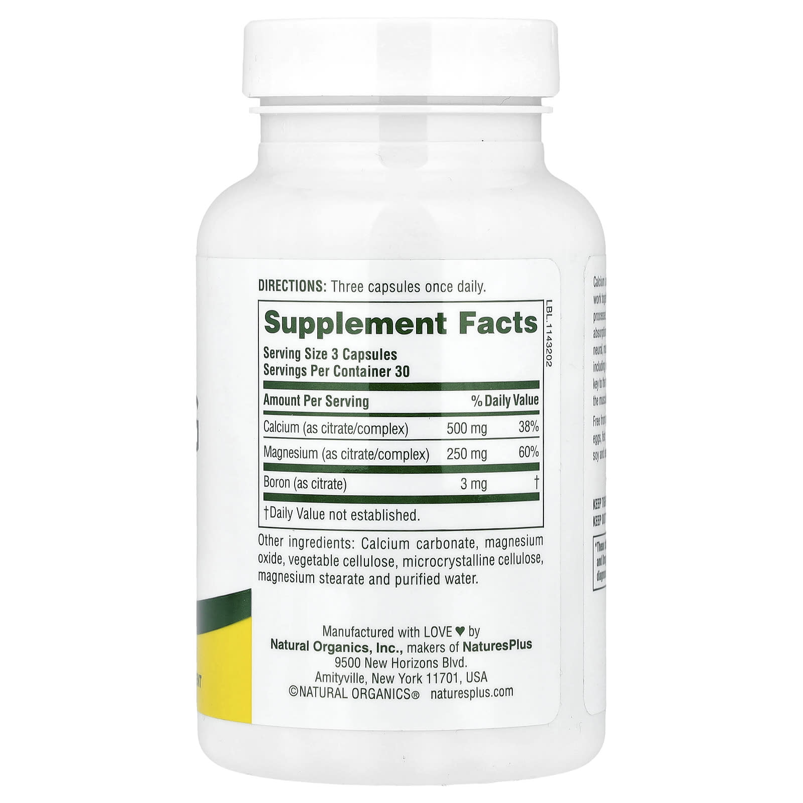 NaturesPlus, Cal/Mag Citrate, 90 Capsules - Image 2