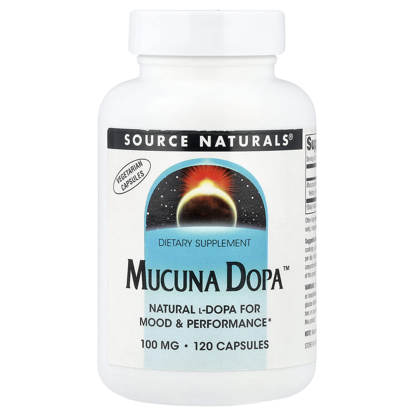 Source Naturals, Mucuna Dopa™, 100 mg, 120 Capsules - Image 1