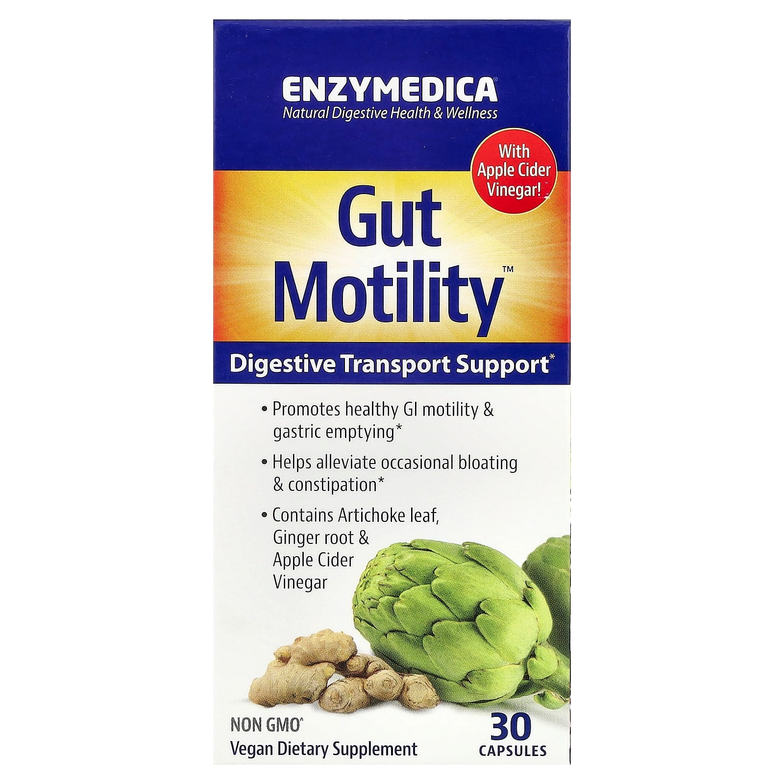 Enzymedica Gut Motility Support Capsules for Healthy Digestion - Image 1