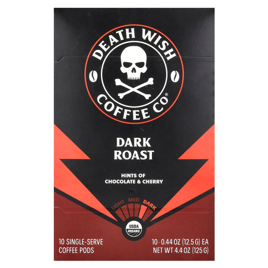 Death Wish Coffee: USDA Organic, Fair Trade, Dark Roast Pods - Image 1