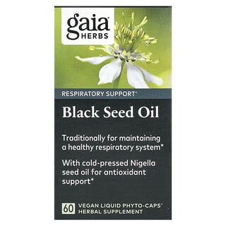 Black Seed Oil Supplements by Gaia Herbs - Respiratory Support