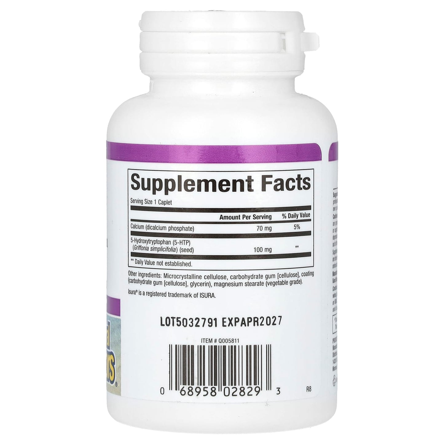 Natural Factors, Stress-Relax, 5-HTP, 100 mg, 60 Time Release Caplets - Image 2
