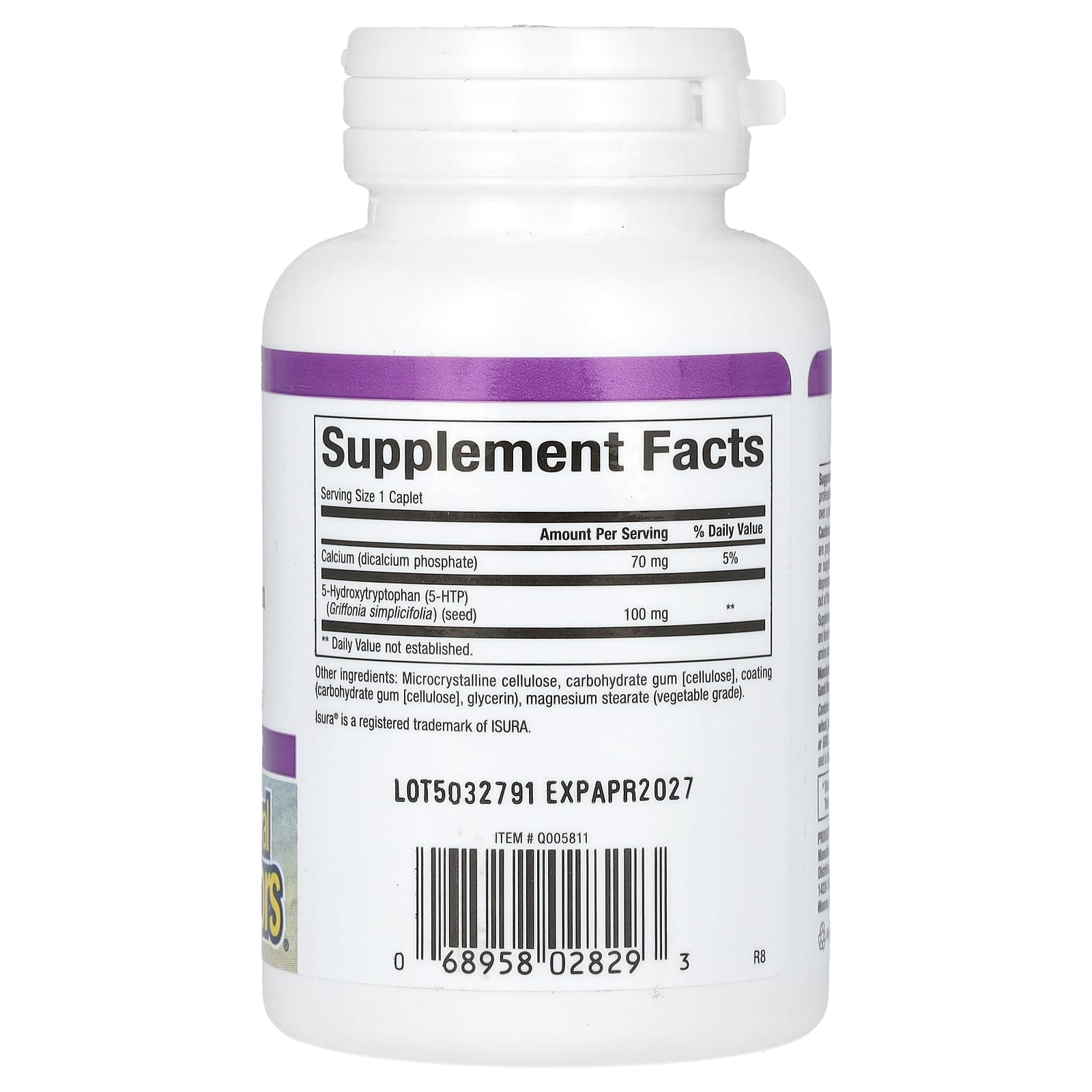 Natural Factors, Stress-Relax, 5-HTP, 100 mg, 60 Time Release Caplets - Image 2