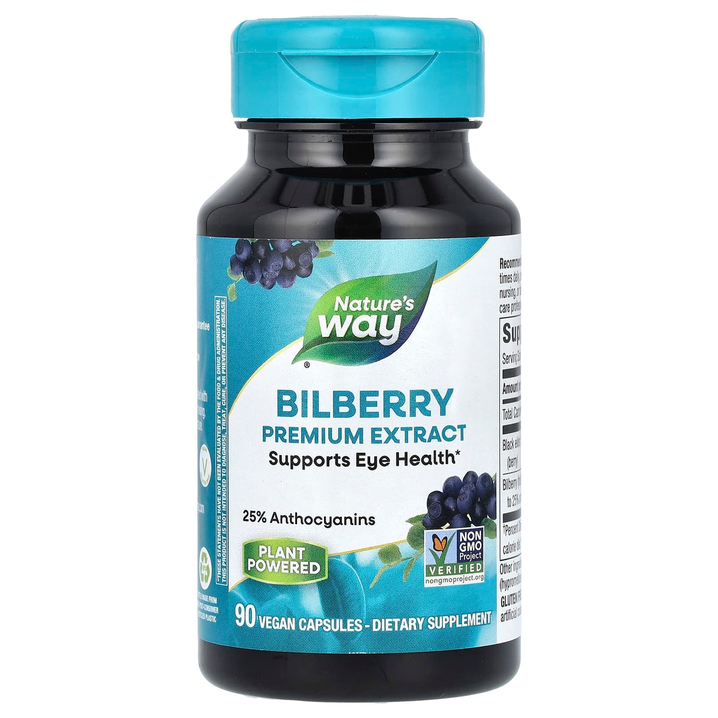 Nature's Way, Bilberry Premium Extract, 90 Vegan Capsules - Image 1