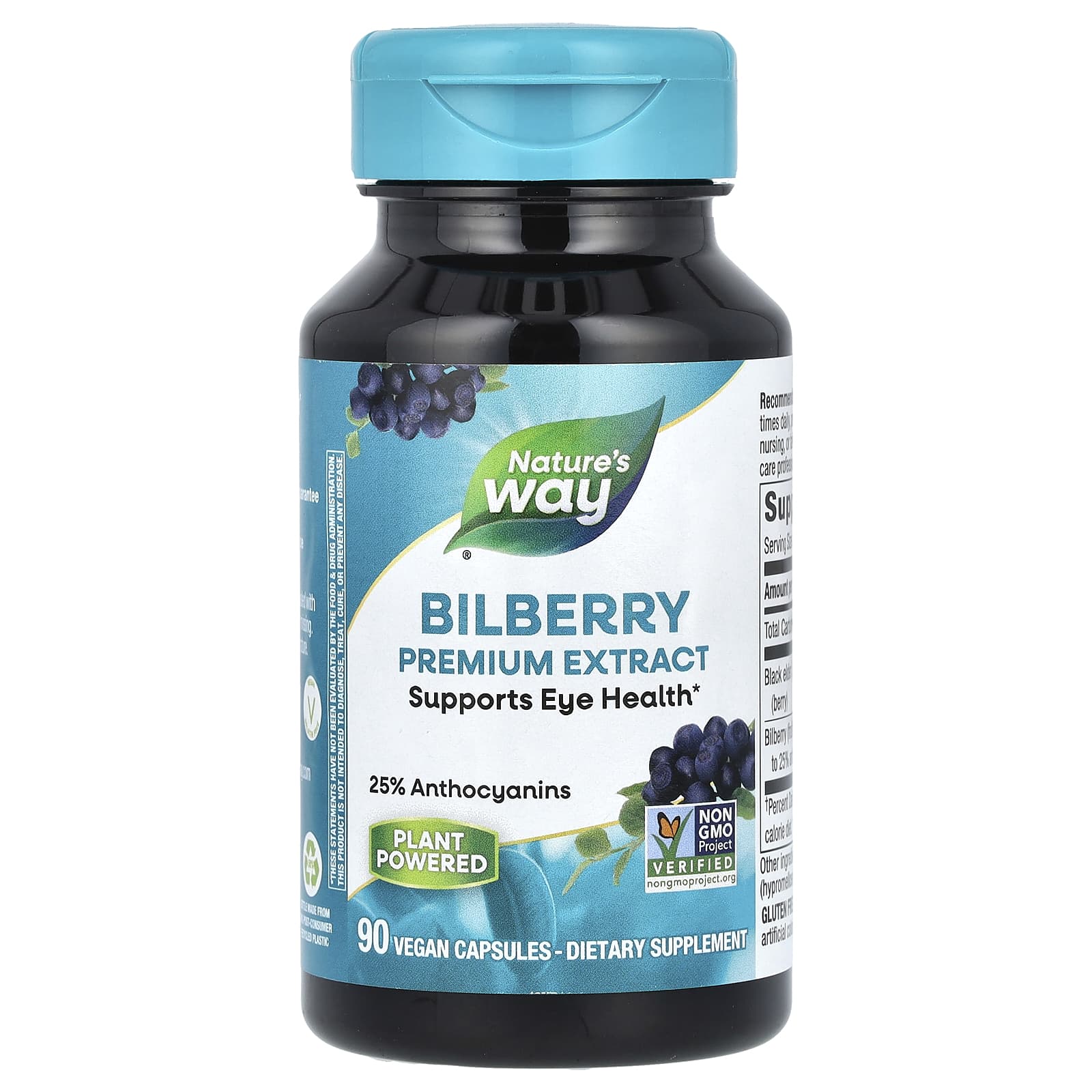 Nature's Way, Bilberry Premium Extract, 90 Vegan Capsules - Image 1