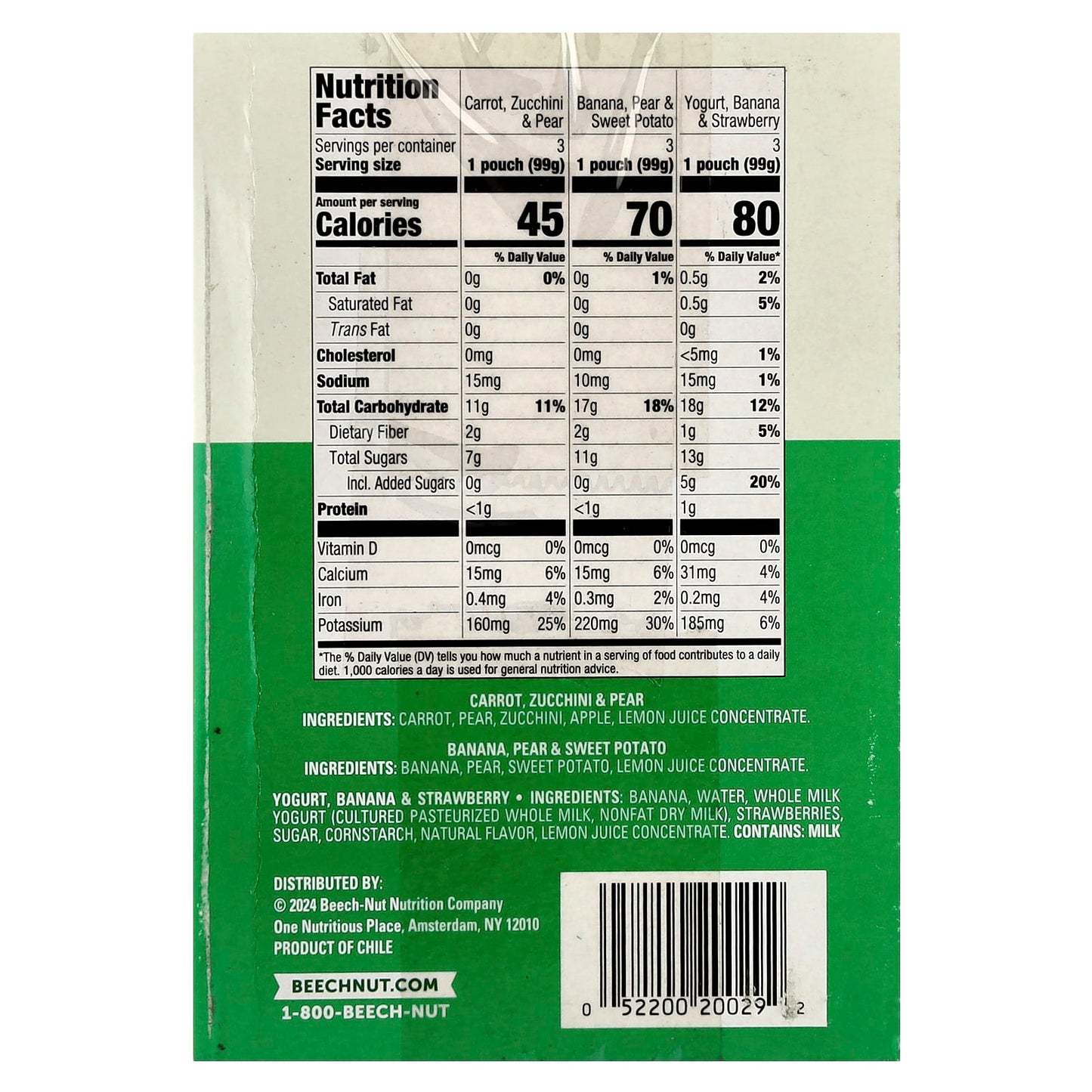 Beech-Nut Stage 2 & 4 Variety Pack, 9 Pouches, 3.5 oz (99 g) Each - Image 2