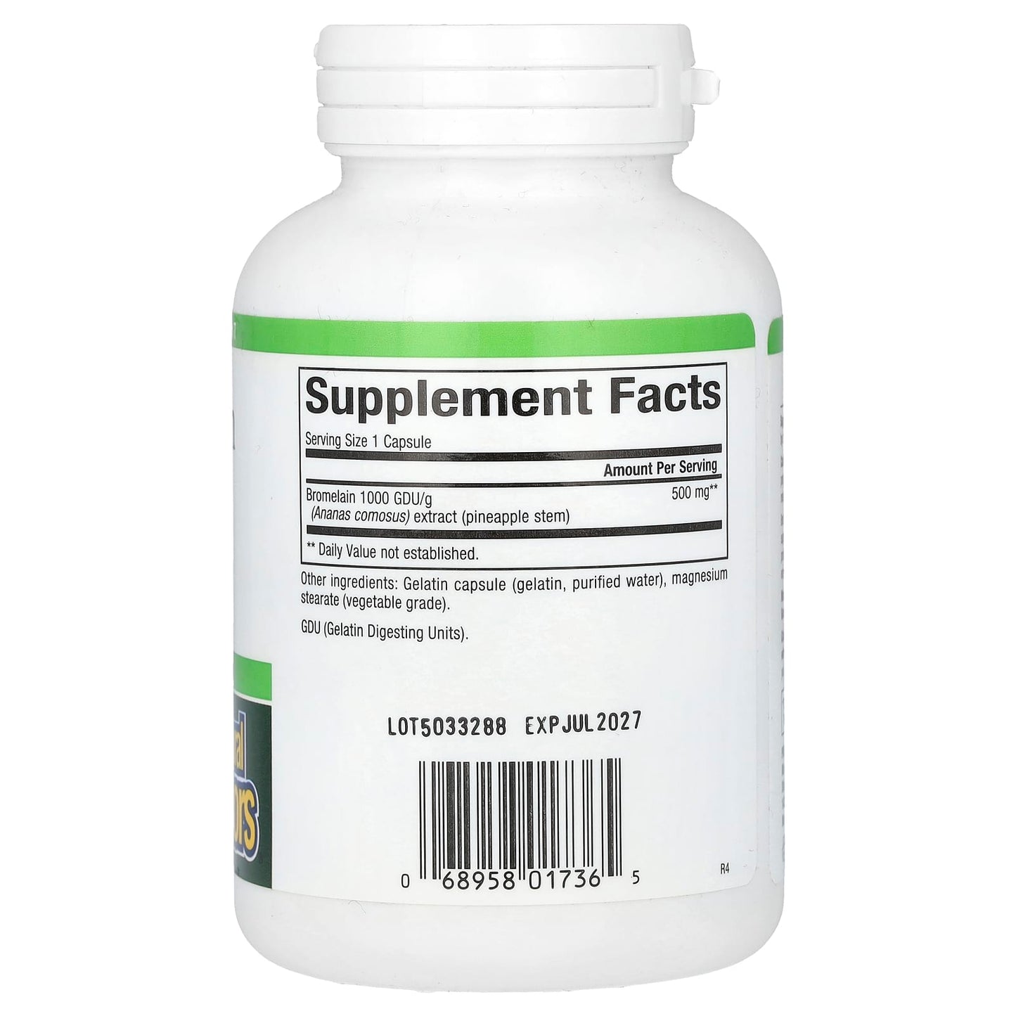 Natural Factors, Bromelain, 500 mg, 180 Capsules - Image 2