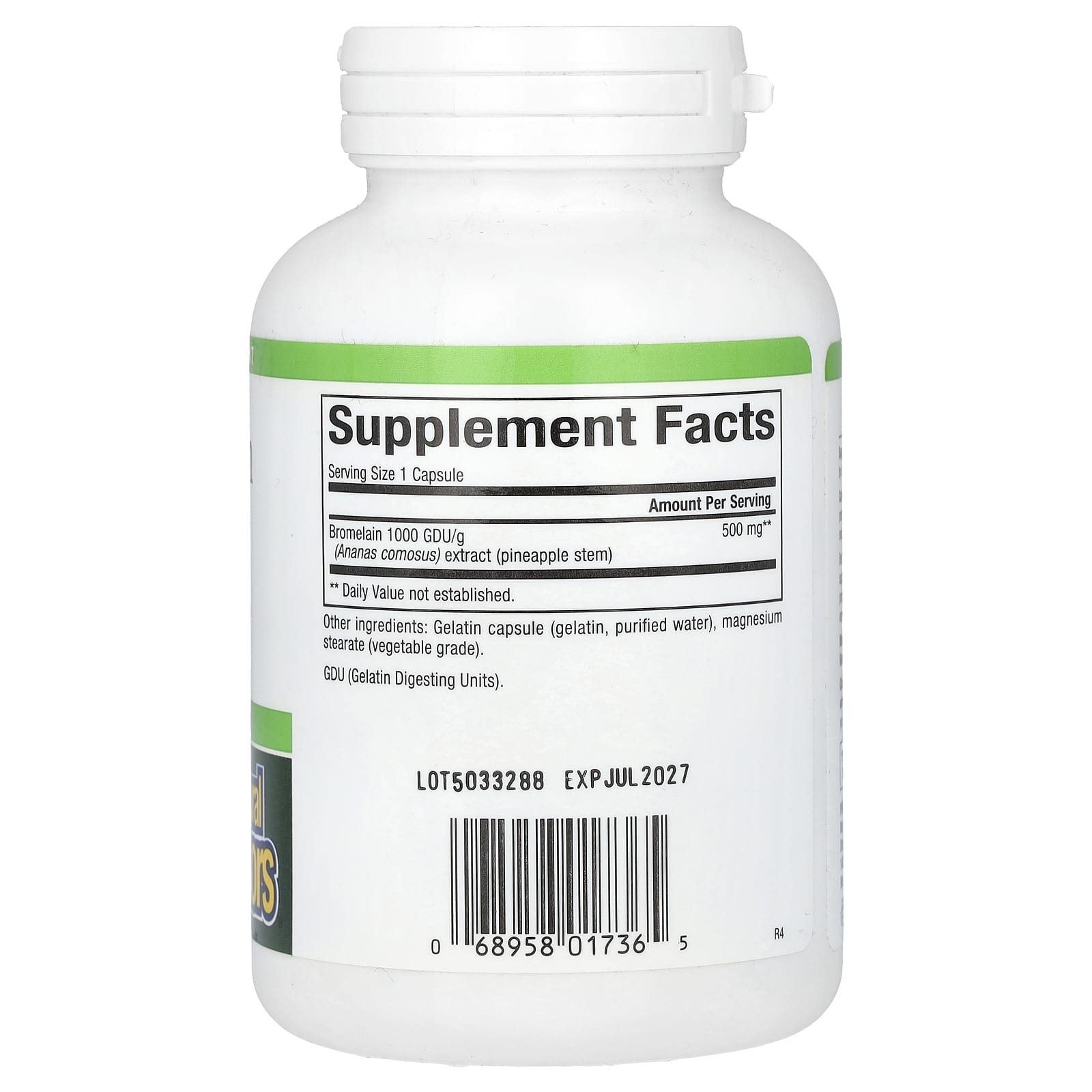 Natural Factors, Bromelain, 500 mg, 180 Capsules - Image 2