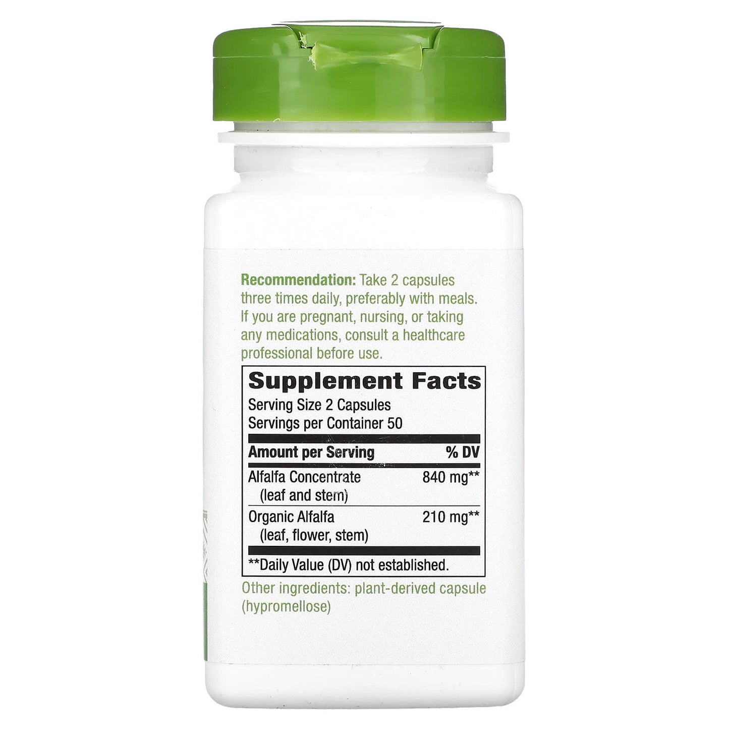 Nature's Way, Alfa-Max, Alfalfa Concentrate, 100 Vegan Capsules (420 mg per Capsule) - Image 2