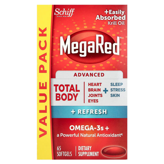 Schiff, MegaRed®, Advanced Total Body + Refresh,  65 Softgels - Image 1