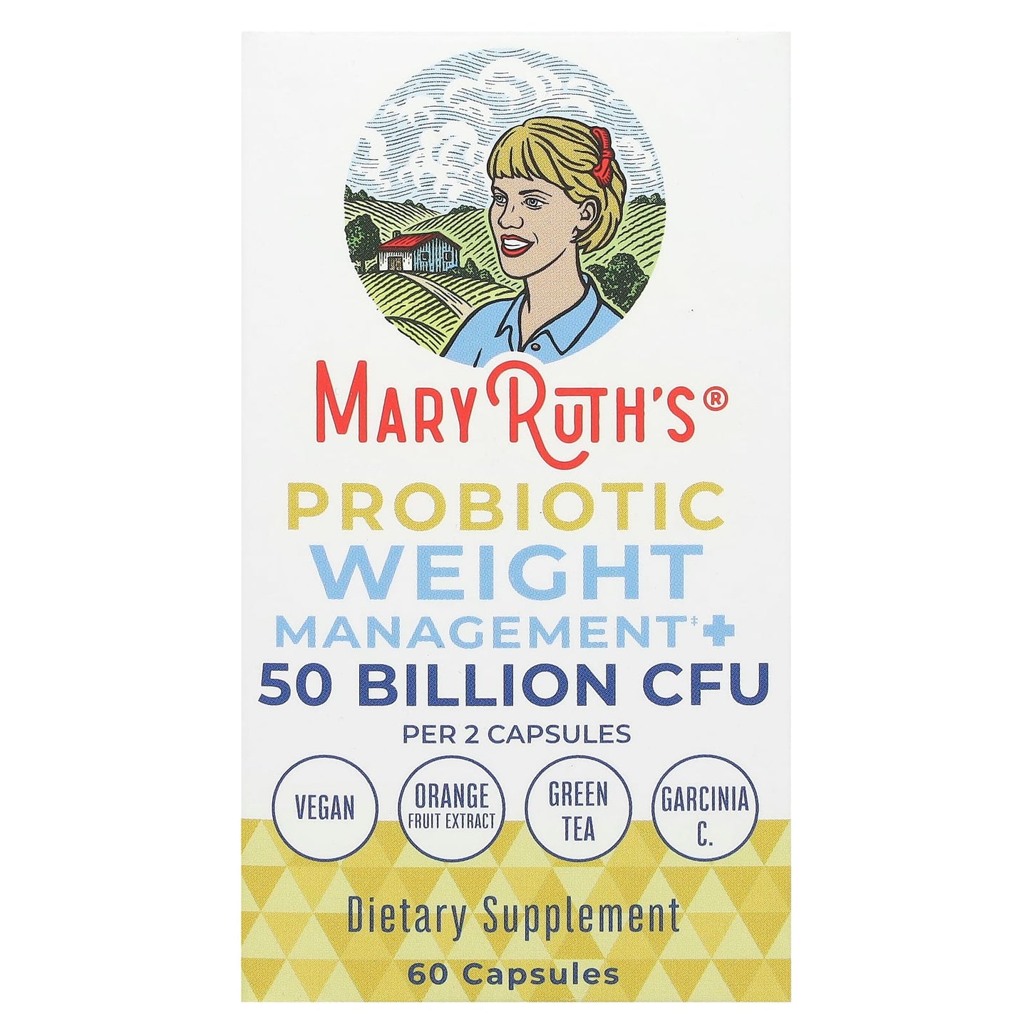 MaryRuth's, Probiotic Weight+ Management, 50 Billion CFU, 60 Capsules - Image 1