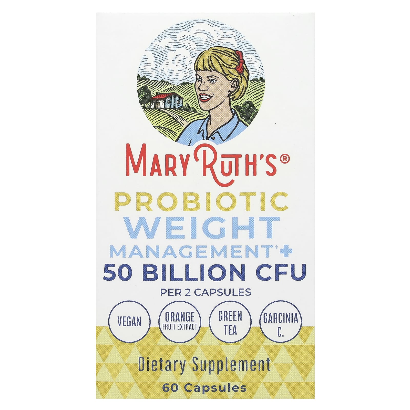 MaryRuth's, Probiotic Weight+ Management, 50 Billion CFU, 60 Capsules - Image 1