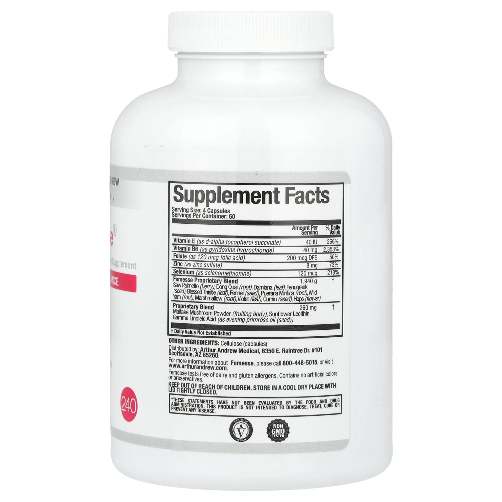Balance Hormones & Breast Health with Femesse - 240 Capsules - Image 2