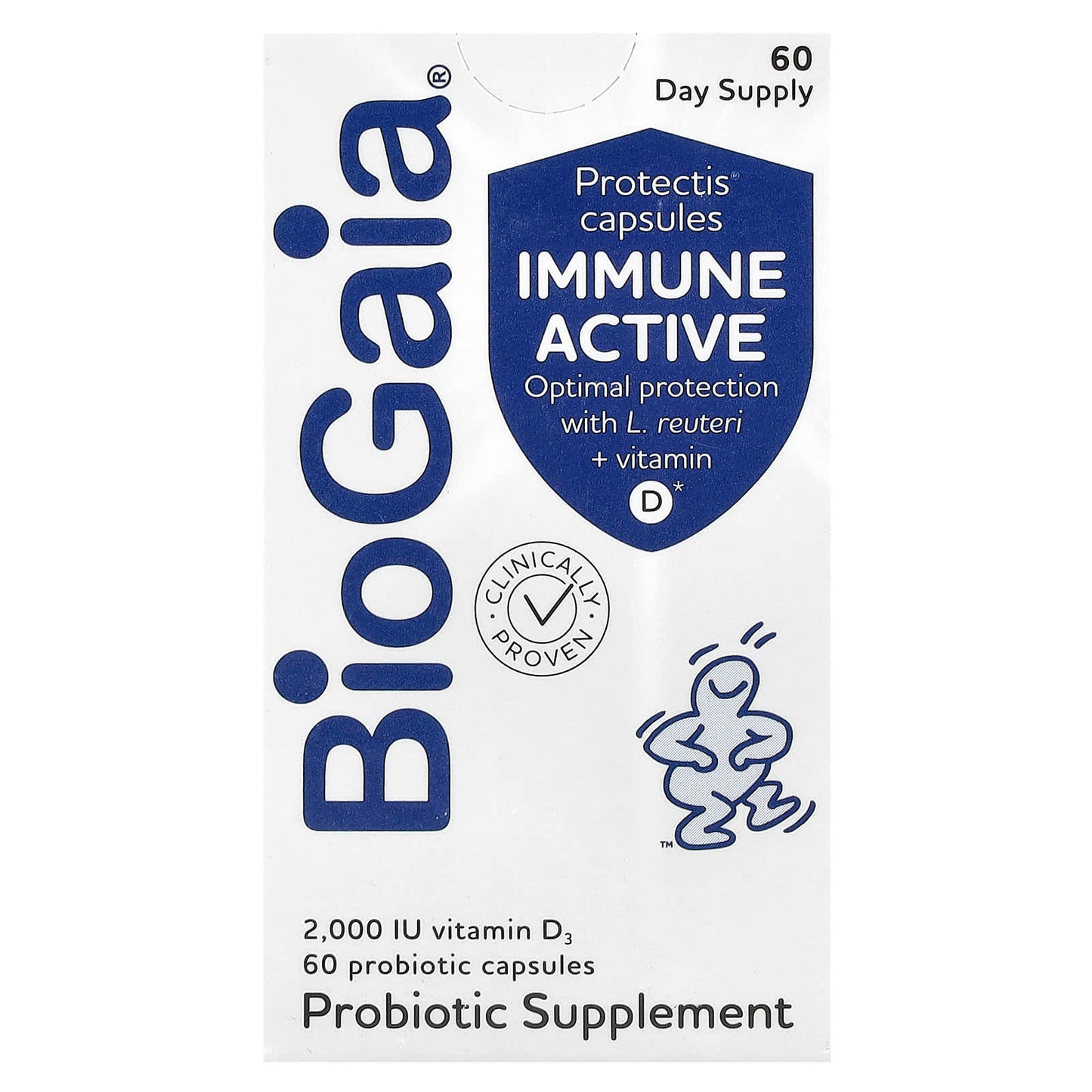 BioGaia Immune Support with L. Reuteri & Vitamin D3 Capsules - Image 1