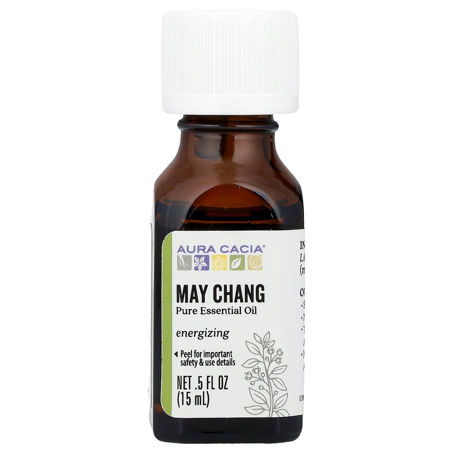 Aura Cacia May Chang Pure Essential Oil, 0.5 fl oz (15 ml) - Image 1
